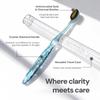 Antibacterial Manual ToothbrushGold & Bamboo CharcoalCrystal Design - Pro Head, Soft Medium Bristles - Against Bleeding, Sensitive Teeth Gum - Deep Clean Plaque Removal - Travel Case - Adult, Kid view 3