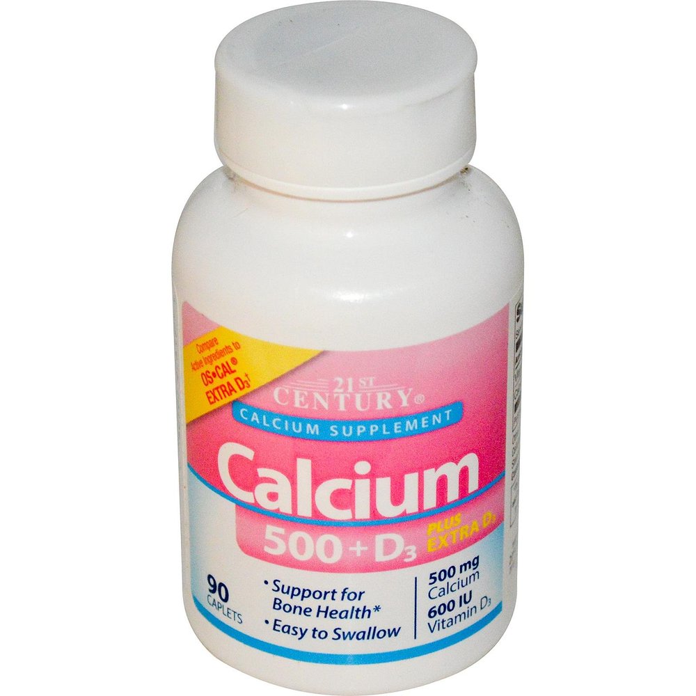 21st Century Calcium 500 + D3 90 Cplts