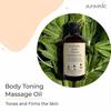 Auravedic Body Toning Body Massage Oil for full body relax 200ml Body Oil for Winter Body oil after bath for daily use Body oil for glowing skin Stretch Mark Removal Massage Oil For women men view 2