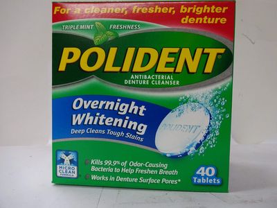 Polident Overnight Whitening Tablets 40 Ea (Pack Of 2)