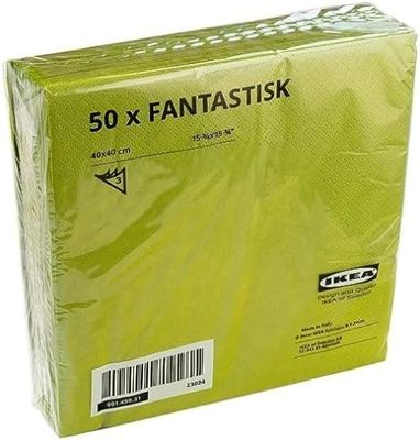 FANTASTISK 50 Pack Highly Absorbent Medium Green Paper Napkin