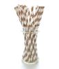 Brown Vintage Stripe Paper Straws - 25 Pack - Use As Cake Pop Stick, Drinking Straws or Cupcake Topper, Brown Striped Straws view 2