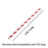 Brown Vintage Stripe Paper Straws - 25 Pack - Use As Cake Pop Stick, Drinking Straws or Cupcake Topper, Brown Striped Straws view 3