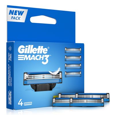 Gillette Mach 3 Manual Shaving Razor Blades - 4s Pack (Cartridge)