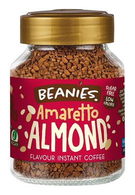 Beanies | Instant Flavoured Coffee | Amaretto Almond|Low Calorie, Sugar Free | 50 g | Pack of 1
