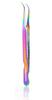 Alluring Rainbow Multi-Color Tweezers for Eyelash Extension (Straight & Strong Curved) view 3