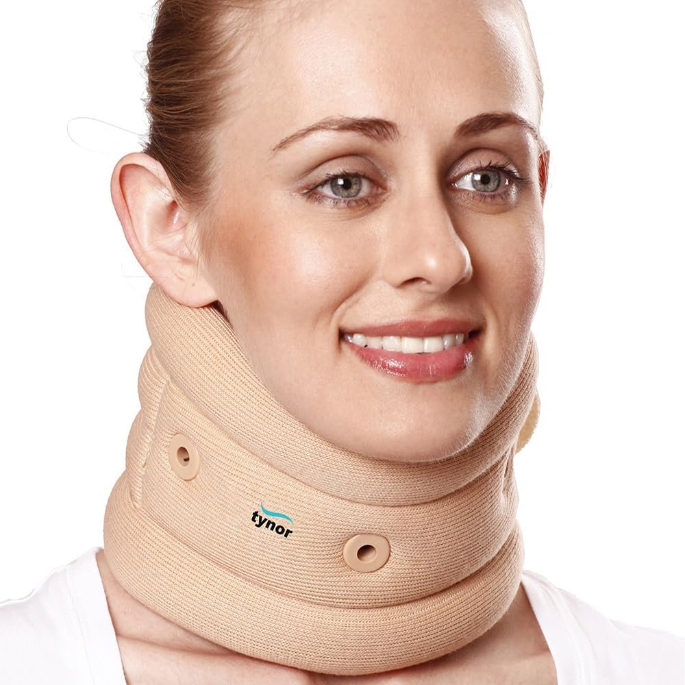 TYNOR Cervical Collar Soft with Support, Beige, Large, 1 Unit