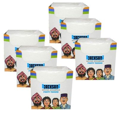Jackson Napkin Party Paper (Large) Pack of 6-100 Napkins Per Pack- Total 600 Napkins Guaranteed !