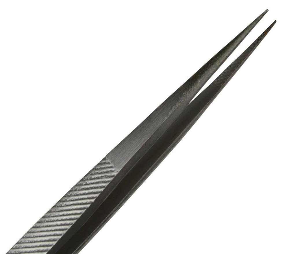 6-1/2" Straight Fine Tipped Gemstone and Diamond Melee Jewelry Tweezers