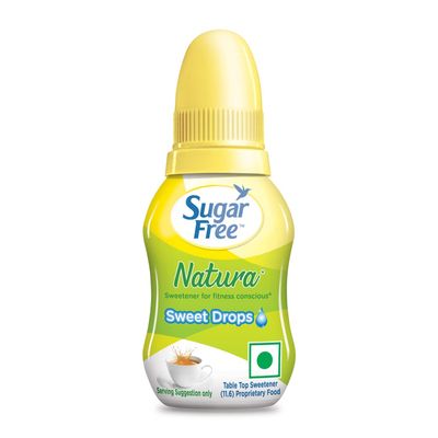 Sugar Free Natura, Drops 10ml | Equivalent to Sweetness from 1Kg Sugar | 100% Safe| Scientifically Proven & Tested|Sweet like Sugar but with zero calories|