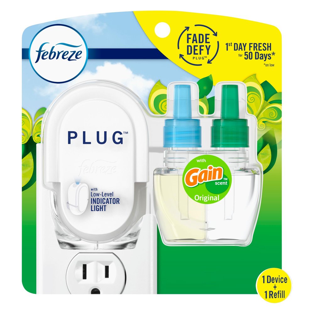 Febreze Noticeable Scented Air Freshener with Oil Warmer (Gain Original, 0.87 Ounce)