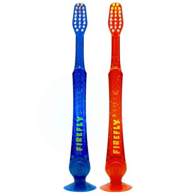 Firefly Light Up Toothbrush With Suction Cup, 2 Count
