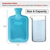 HomeTop Premium Classic Rubber Hot or Cold Water Bottle (2 Liters, Blue) view 3