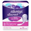 Always Discreet Incontinence Liners for Women, Very Light Absorbency, Long Length , 44 count view 1