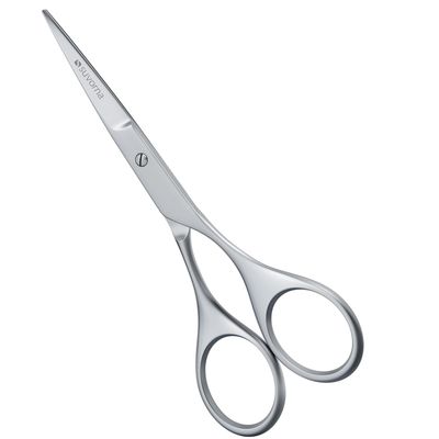Suvorna Ador Mustache & Beard Trimming Men's Grooming Scissors, Silver