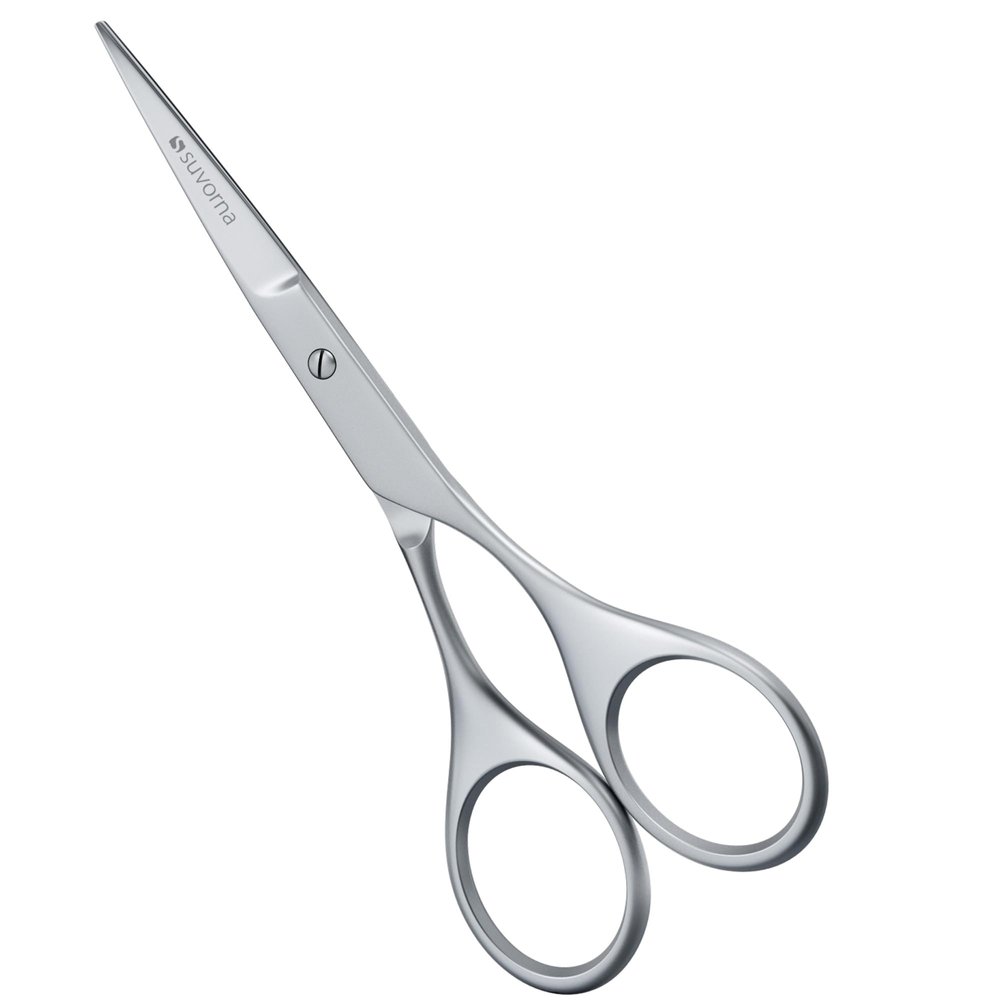 Suvorna Ador Mustache & Beard Trimming Men's Grooming Scissors, Silver
