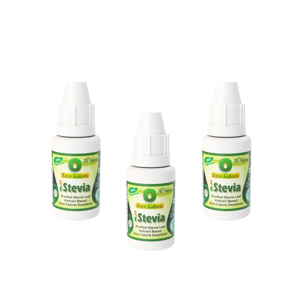 iStevia Zero Calorie Natural Sweetener - 15 ml | Zero Calories, Zero GI Sugar Substitute | (Stevia Drops) - Sugarfree (15 ml - (Pack of 3))