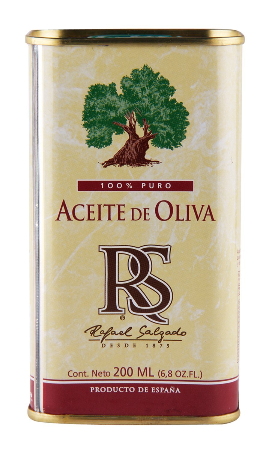 Rafael Salgado RS 100% Pure Olive Oil | Good for Indian Cooking and Frying | Made & Packed in Spain | Tin Pack - 200ml