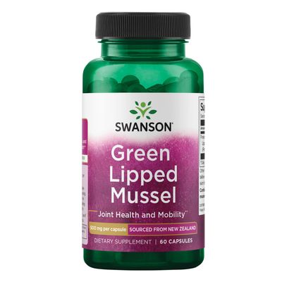 Swanson New Zealand Green Lipped Mussel 500 mg 60 Caps 1 Pack by Swanson