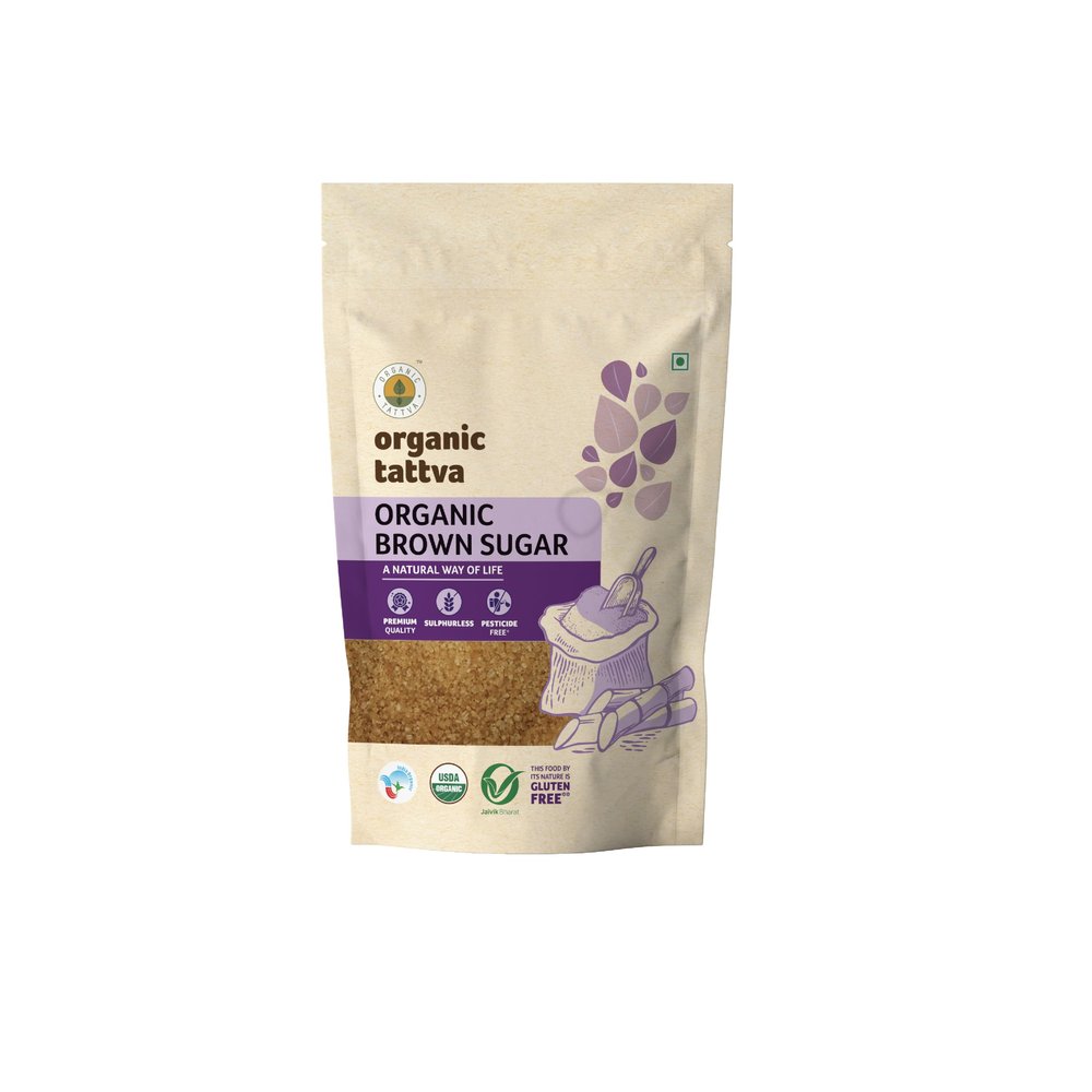 Organic Tattva 'Brown Sugar',Pure and Hygienic, Chemical Free (500G, Pouch)