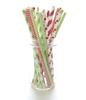 Christmas Straws, Red & Green Holiday Straws, Vintage Party Supplies, Santa Red & Elf Green Straws, 25 Pack - December Christmas Straws view 2