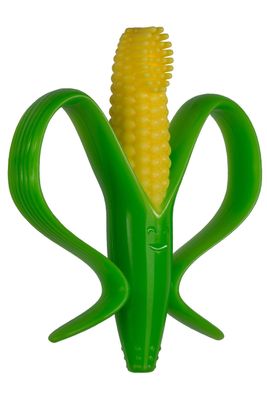 BABY BANANA-Corn Cob Manual Toothbrush, Training Teether Tooth Brush For Infant, Baby, And Toddler, 1 count,Multi