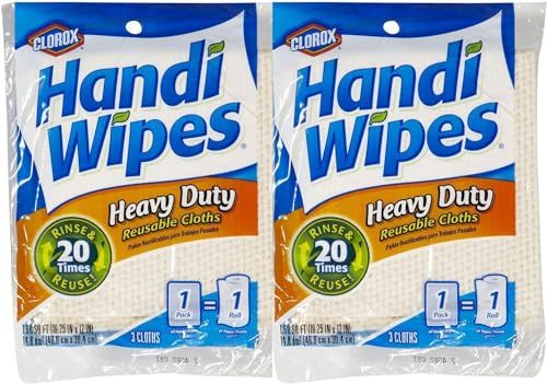 Handi Wipes Heavy Duty Reusable Cloths, Color May Vary - 3 ct - 2 pk by Handi Wipes