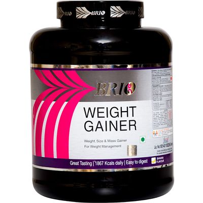 Brio Weight Gainer Powder For Men And Women | Health Supplement For Weight, Size And Mass Gainer Enriched With 11 Essential Vitamin And Minerals Pack Of 3kg (Banana)