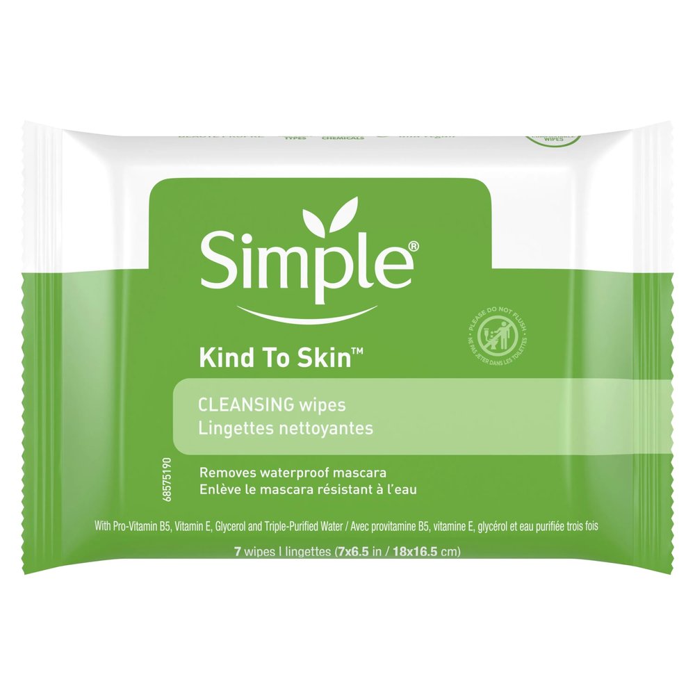 Simple Cleansing Facial Wipes 7'S (2 Pack)
