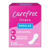 Regular, 120 Count : Carefree Acti-Fresh Ultra-Thin Panty Liners, Regular, Unscented - 120 Count view 1