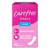 Carefree Acti-Fresh Ultra-Thin Panty Liners, Long To Go, Unscented - 92 Count view 1