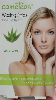Cameleon Women Waxing Strips Face Underarms Aloe Vera Flavor (Pack Of 20)
