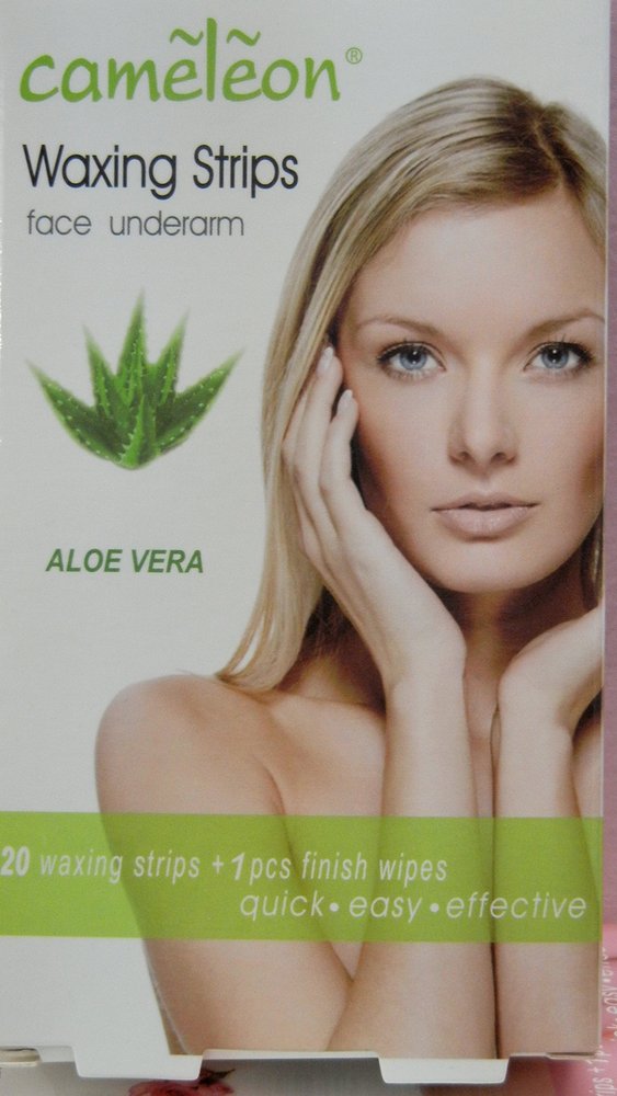 Cameleon Women Waxing Strips Face Underarms Aloe Vera Flavor (Pack Of 20)