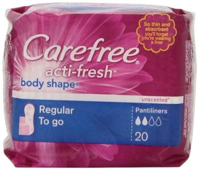 Carefree Body Shape Regular To-Go Pantiliners, Unscented