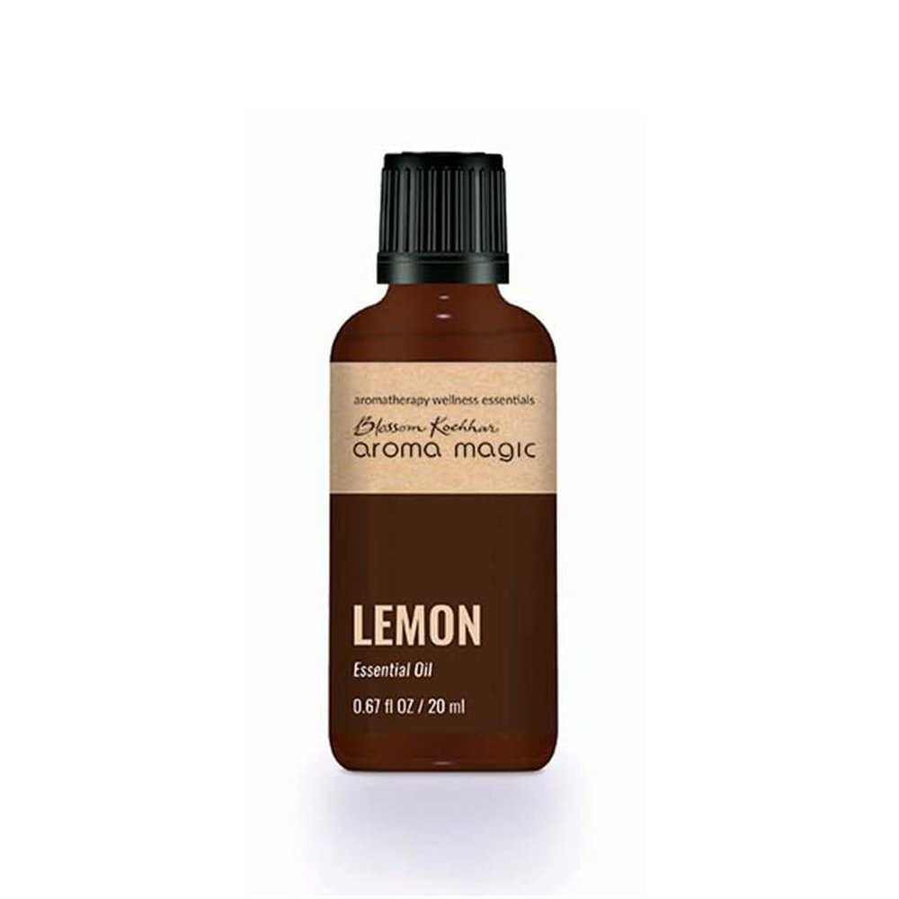 Aroma Magic Lemon Essential Oil ?Pure Liquid Sunshine for Mood Boost, Skin Detox, Insect Bites & Hair Care ? Natural Freshener ? 10ml Pack of 2