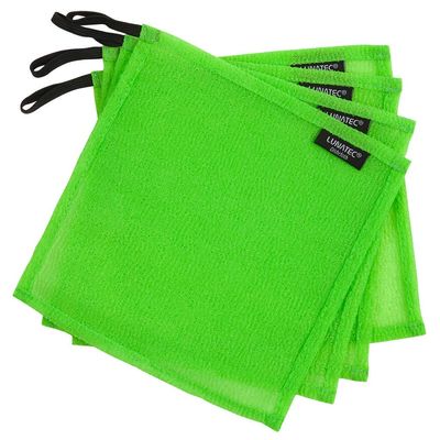 Lunatec Green Cotton Dishcloths (4 Count) - Perfect Scrubber, Dish Cloth, Sponge & Scouring Pad for Dishes, Pots & Pans, Kitchen Gear - Ideal for Home, RV, Boat Galley & Camp Site