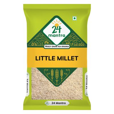 24 Mantra Little Millet - 500gms | Pack of 1 | 100% Organic | Chemical Free & Pesticides Free | Gluten-Free