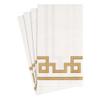Caspari Entertaining Rive Gauche Paper Guest Towels, Gold and White, 15-Pack view 1