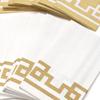 Caspari Entertaining Rive Gauche Paper Guest Towels, Gold and White, 15-Pack view 3