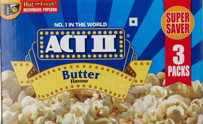 ACT II Microwave Popcorn Butter, 297g/276g (Weight May Vary)