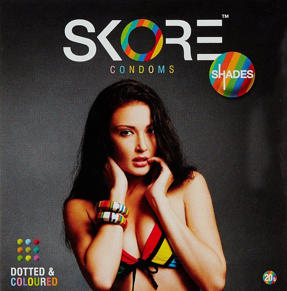 Skore Shades Coloured Condoms - 20S Pack