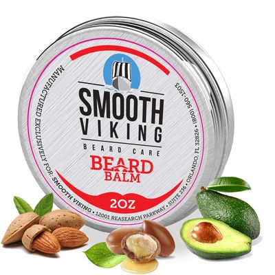 Smooth Viking Beard Balm with Shea Butter and Argan Oil, 2 Ounce