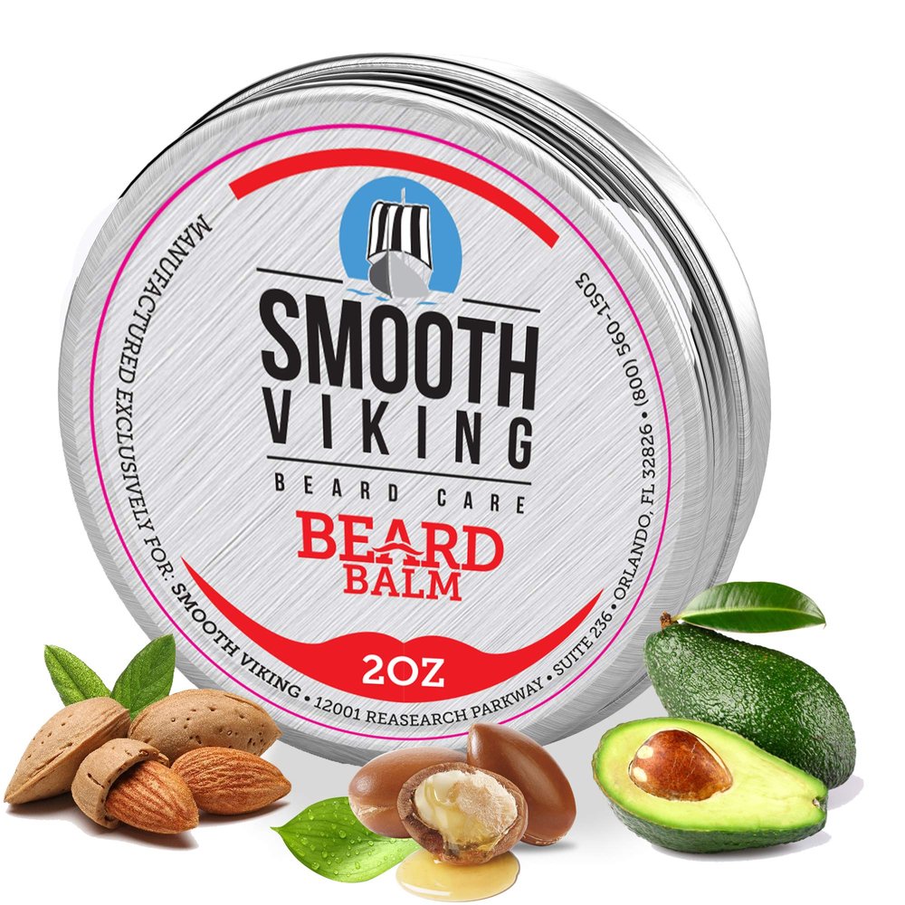 Smooth Viking Beard Balm with Shea Butter and Argan Oil, 2 Ounce