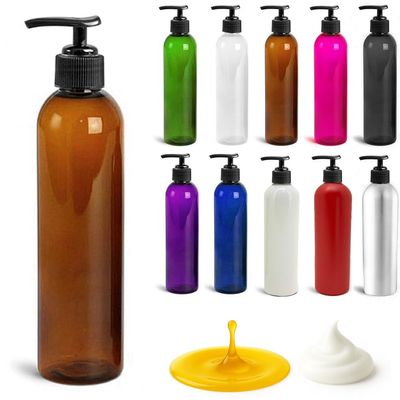 Amber: Royal Massage Empty Massage Oil Bottle With Pump, 8 Ounce, Amber