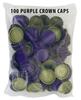 100 Purple Bottle Caps w/Oxygen Barrier Liner (Pry-Off) view 2