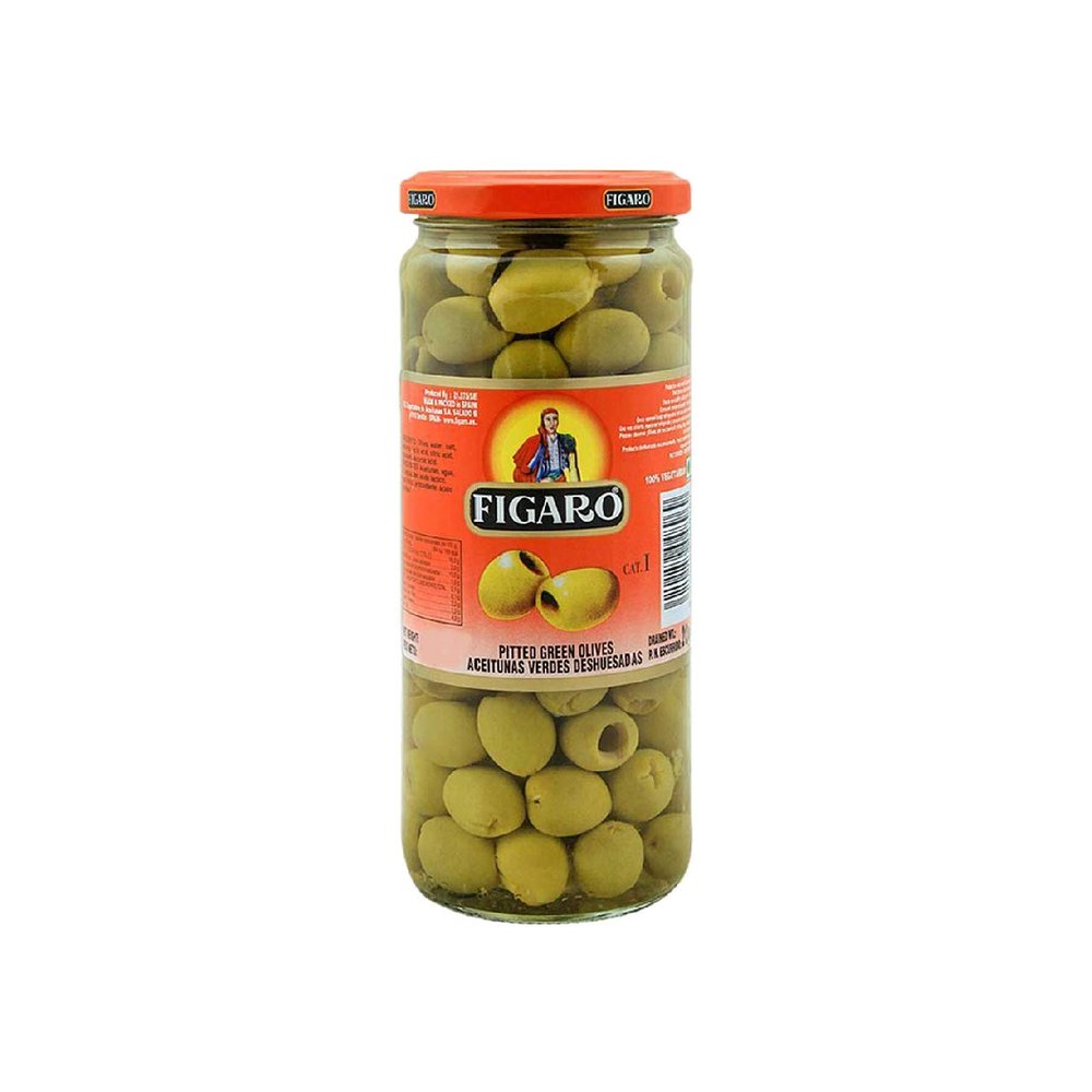 Figaro Pittedgreen Olives, 450g