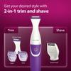 Philips Body Trimmer For Women,Skin Safe With Rounded Tips,2In1 Trim Or Shave,Hair Removal For Intimate Areas,Arms,Legs & Body,No Skin Irritation,Travel Friendly I2 Year Warranty-BRT383/15,Multicolor view 3
