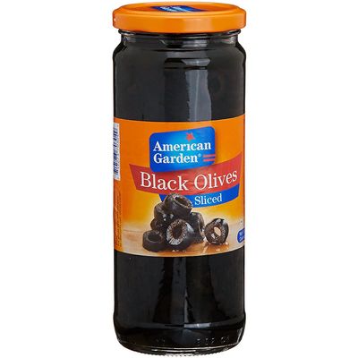 American Garden Black Olives Sliced, 15.87 oz 450 g