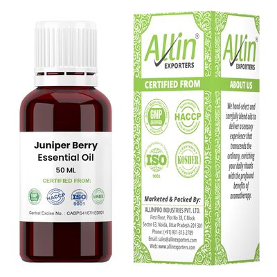 Allin Exporters Juniper Berry Essential Oil Pure, Undiluted Therapeutic Grade for Skin Care & Hair Care - 50 ml
