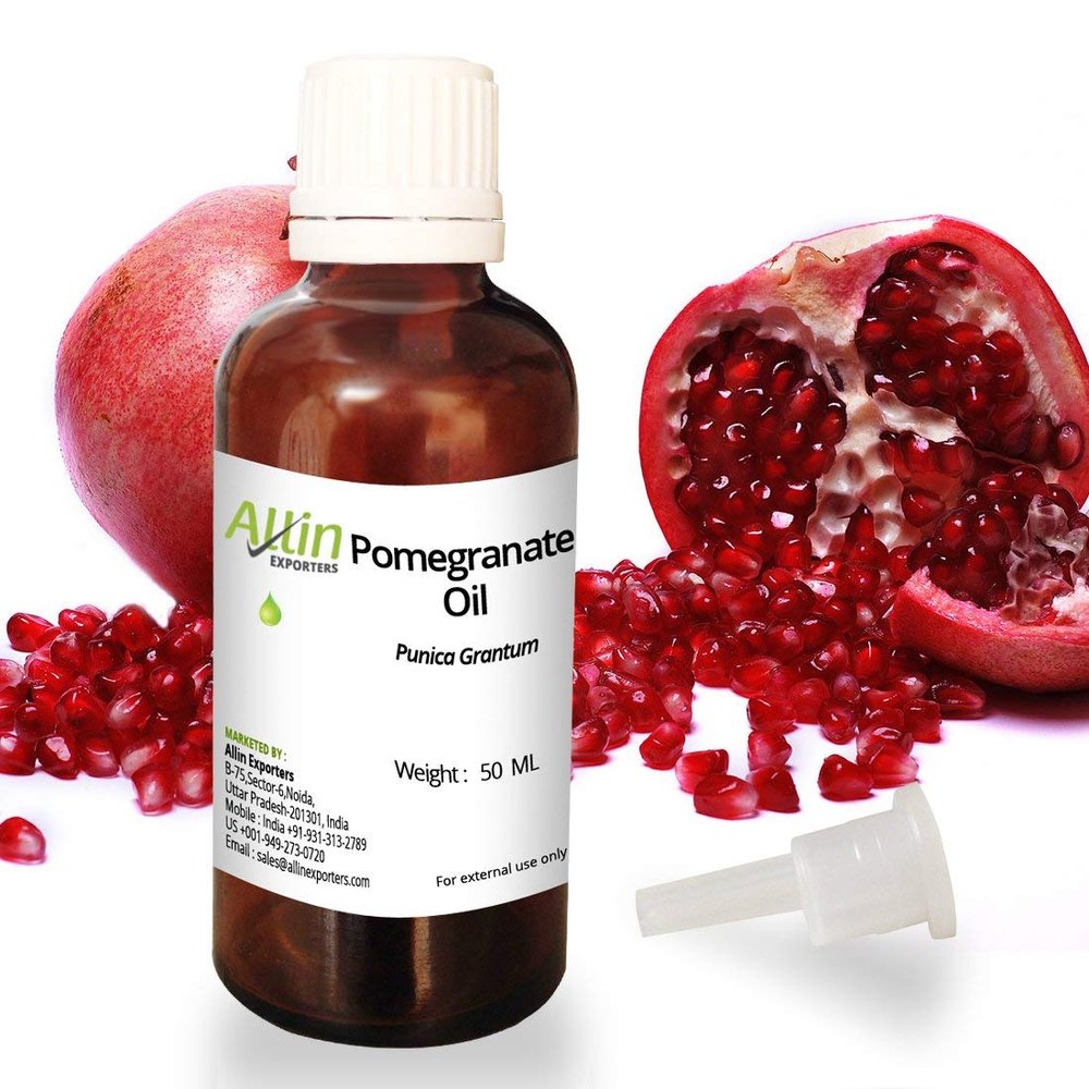 Allin Exporters Pomegranate Oil 100% Pure, Undiluted Therapeutic Grade for Skin Care & Hair Care - 50 ml